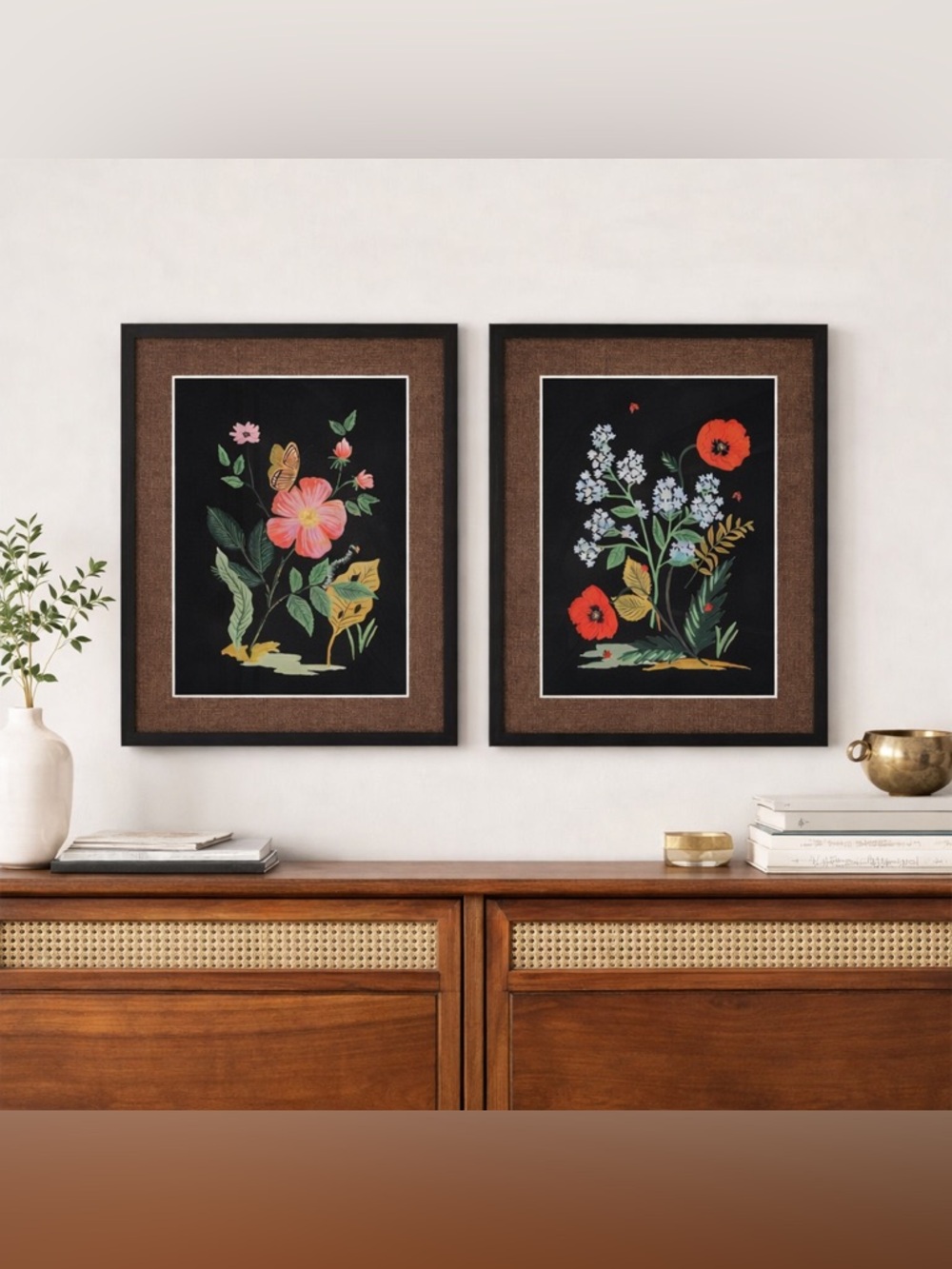 Rifle Paper Co x Threshold Framed Floral Art Prints (Set of 2, 16x20) BRAND NEW